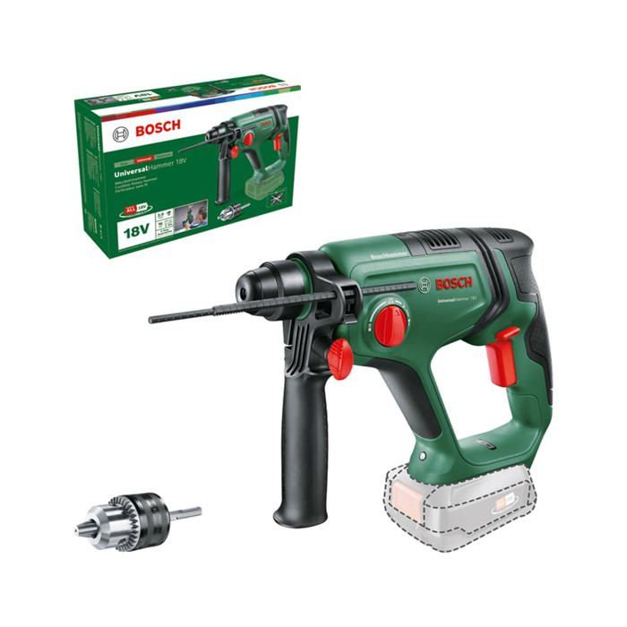 Perforateur UniversalHammer 18V (seul) + SRE Adapterbohrfutter