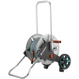 Enrouleur de tuyau GARDENA CleverRoll M métal – Tuyau Classic 25m Ř15mm – Adapté petit jardin – Kit complet (18543-26)