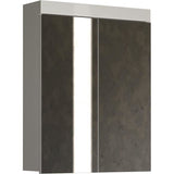 Meuble de salle de bain - Armoire de toilette - Miroir - 2 portes - Blanc - L60 x P17 x H77cm - AMANDA