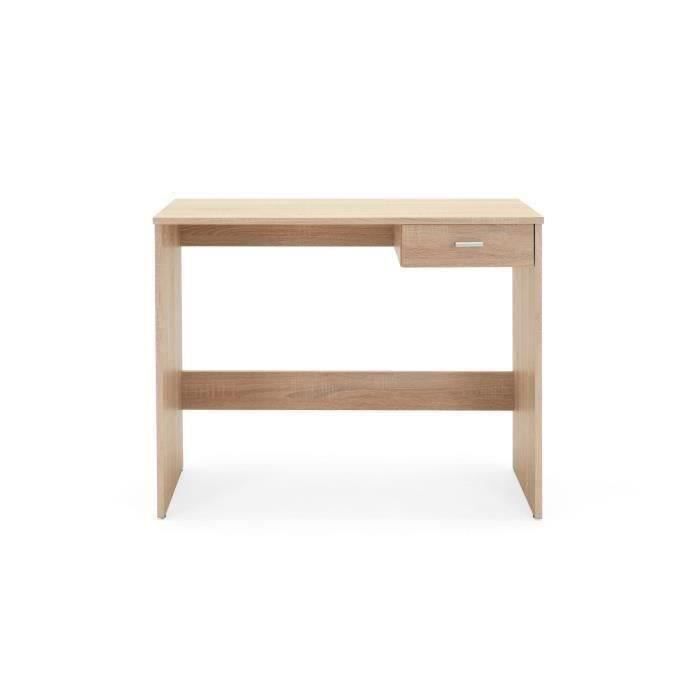 Bureau Fritz 30 - 1 tiroir - DÈcor chene sonoma - 89 x 74 x 40 cm