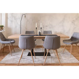 Table a manger extensible - ORLANDO - Chene artisan / noir - 6 a 10 personnes - 120-200 x 75 x 80 cm