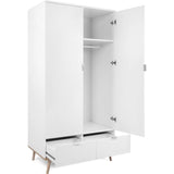 Armoire de chambre - GÖTEBORG 61 - Chene sonoma / Blanc - 2 portes battantes - 90 x 55 x 180 cm