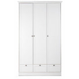 Armoire de chambre - LANDWOOD 18 - Blanc - 3 portes - 120 x 51 x 200 cm