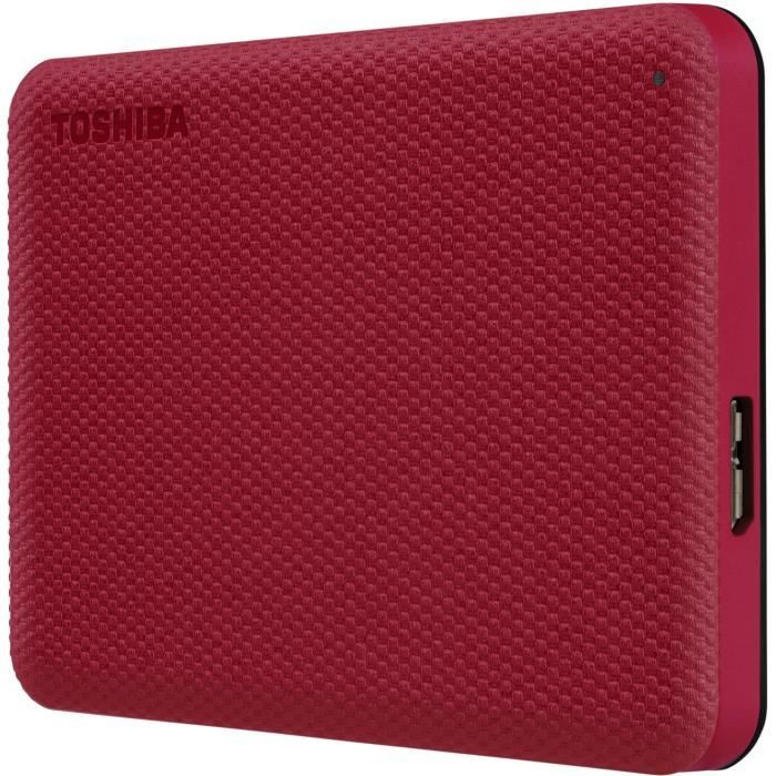 Disque dur externe - TOSHIBA - Canvio Advance - 1 To - Rouge