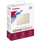 Disque dur externe - TOSHIBA - CANVIO ADVANCE - 2 To - Blanc - Logiciels de sÈcuritÈ et sauvegarde inclus