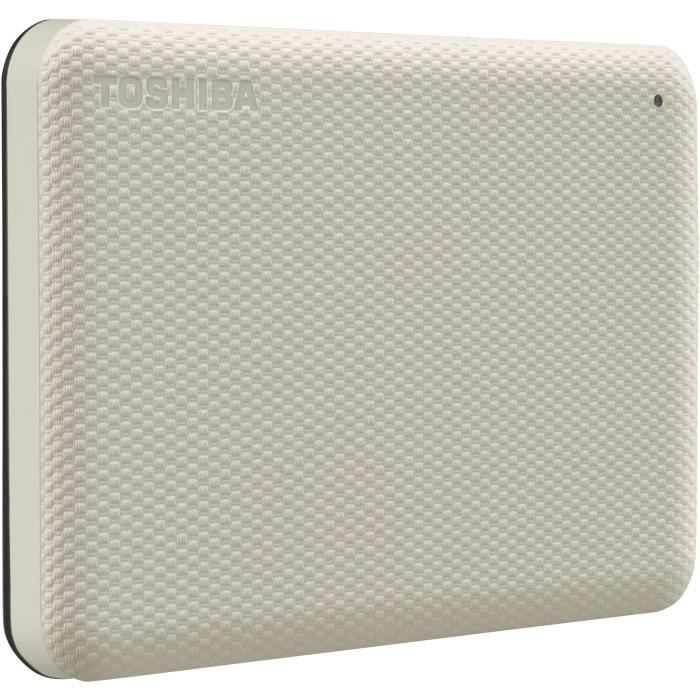 Disque dur externe - TOSHIBA - CANVIO ADVANCE - 2 To - Blanc - Logiciels de sÈcuritÈ et sauvegarde inclus