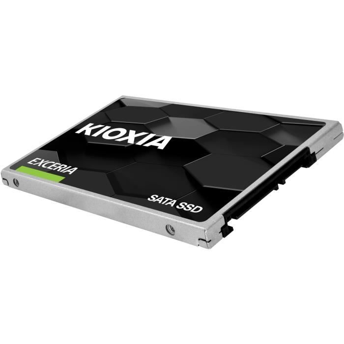SSD - KIOXIA - EXCERIA - 480 Go, 2.5, 555 Mo/s lecture, 540 Mo/s écriture, 6 Gbit/s, pour ordinateur portable