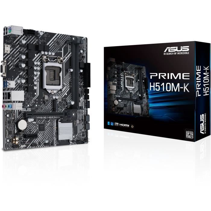 Carte mere - ASUS - PRIME H510M-K - Intel H510 LGA 1200 (Socket H5) micro ATX