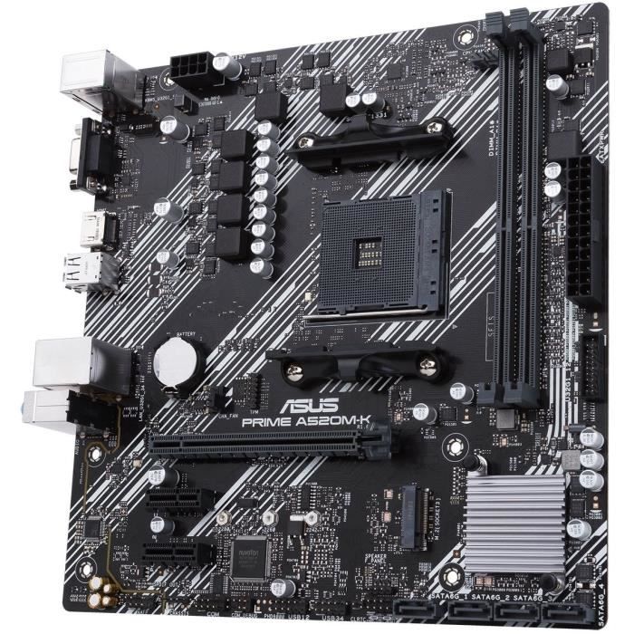 Carte mere - ASUS - PRIME A520M-K - AMD A520 - Emplacement AM4 micro ATX