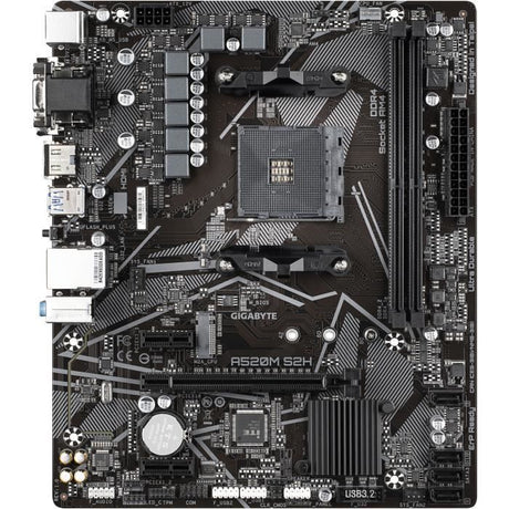 Carte mere - GIGABYTE - A520M S2H - Micro ATX - Socket AM4 - DDR4 jusqu'a 64 Go