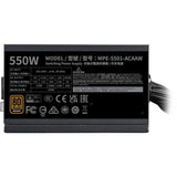 Alimentation PC - COOLER MASTER - MPE-5501-ACABW-BEU - MWE 550W V2 - 80+ BRONZE - 550 W
