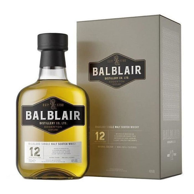 Balblair 12 ans -Whisky - Ecosse - 46% vol - 70 cl avec étui