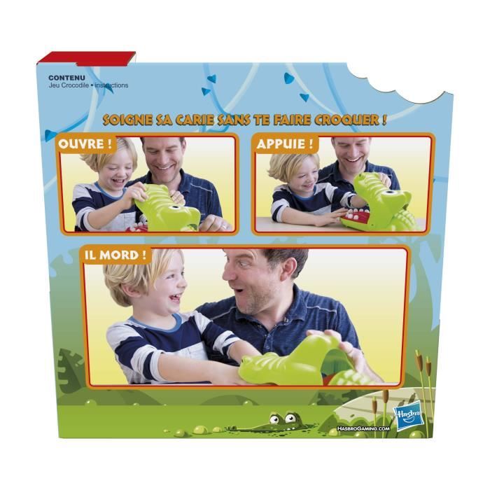 Croc' Dentiste, Jeu de société pour les petits, Jeu fun, Version française, Hasbro Gaming, Des 4 ans