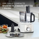 Robot multifonction - KENWOOD - MultiPro Express - 1000 W - 3 L - 2 vitesses - Blender 1,5 L - Blanc