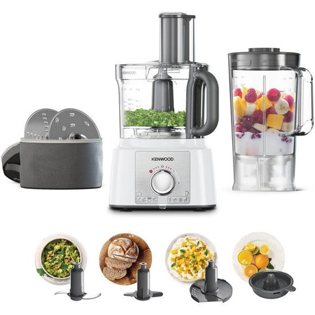 Robot multifonction - KENWOOD - MultiPro Express FDP65.450WH - 1000 W - 3 L - 2 vitesses - Blender 1,5 L - Blanc
