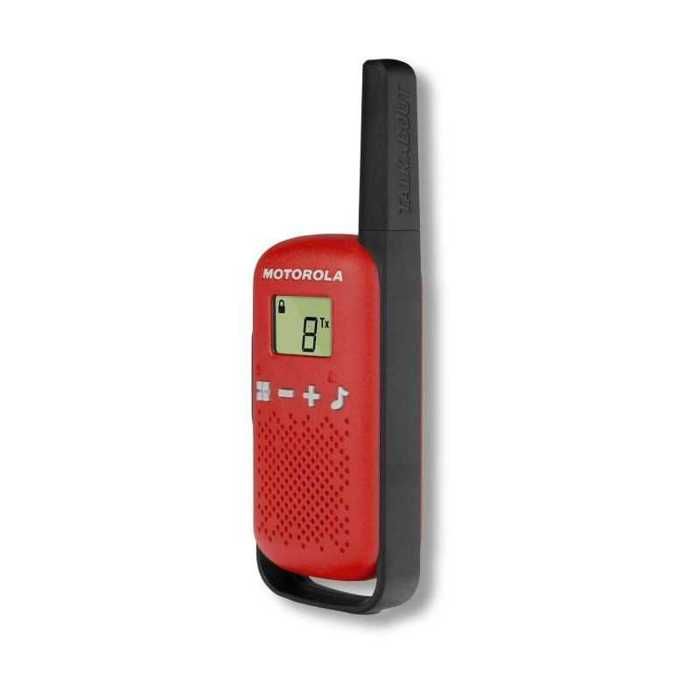 Talkies Walkies Motorola Rouge T42 - Portée 4 km - 16 canaux - Affichage LCD