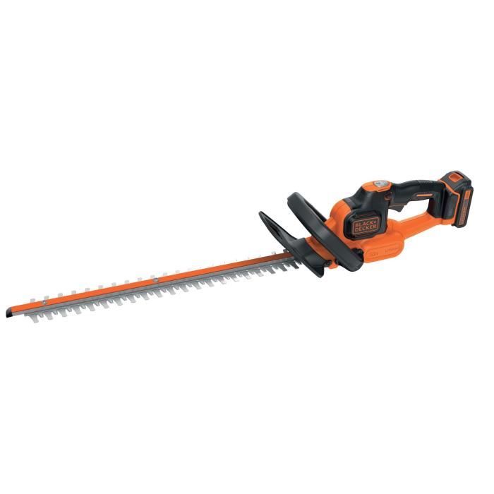 Taille-haies électrique sans fil + batterie 2Ah + chargeur - BLACK&DECKER - GTC18452PC-QW - 18V -Lame 45cm