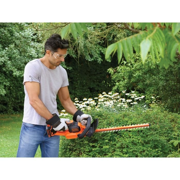 Taille-haies électrique sans fil + batterie 2Ah + chargeur - BLACK&DECKER - GTC18452PC-QW - 18V -Lame 45cm