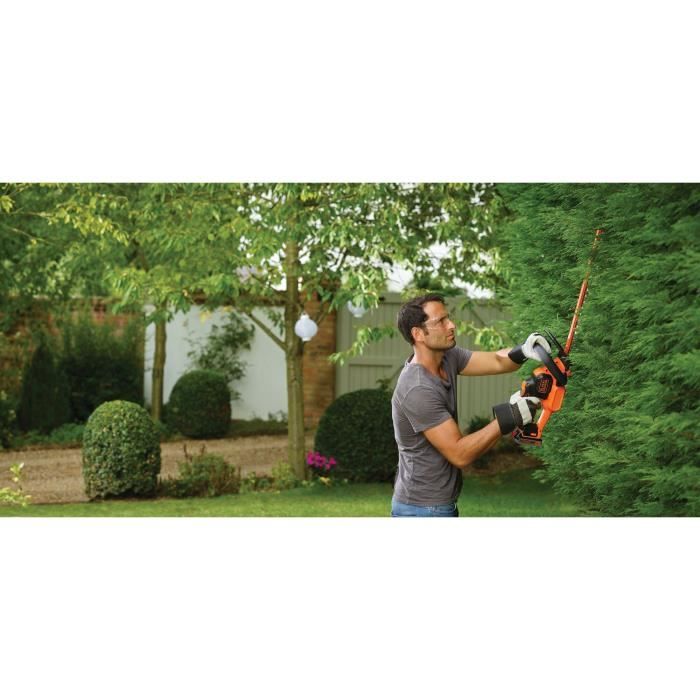 Taille-haies électrique sans fil + batterie 2Ah + chargeur - BLACK&DECKER - GTC18502PC-QW - 18V - Lame 50cm