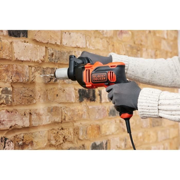 Perceuse a percussion - BLACK & DECKER - BEH850K - Electrique - 2 vitesses - 850W
