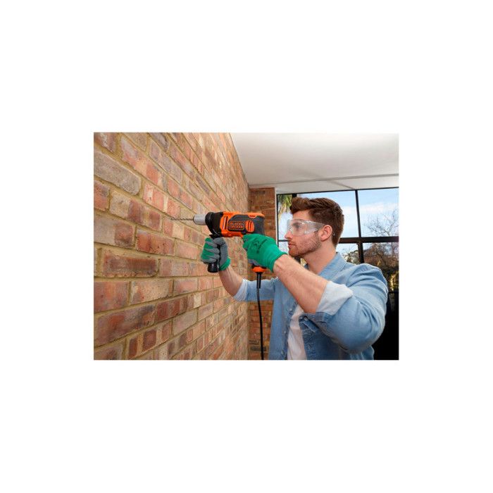 Perceuse a percussion - BLACK & DECKER - BEH850K - Electrique - 2 vitesses - 850W