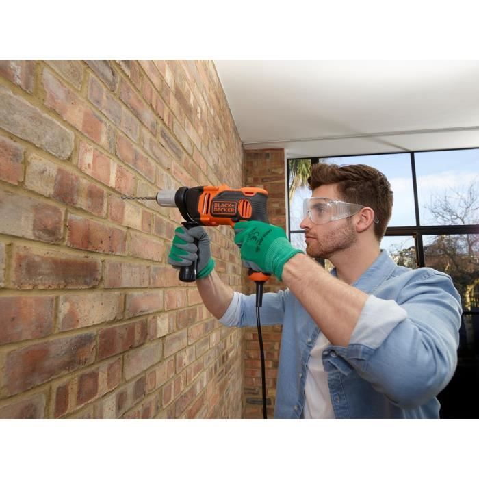 Perceuse a percussion - BLACK & DECKER - BEH850K - Electrique - 2 vitesses - 850W