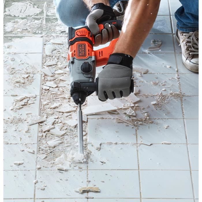 Perforateur sans fil - BLACK&DECKER - BCD900B-XJ - 18V - Avec foret béton 6mm - Sans batterie