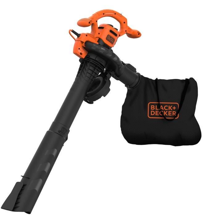 Aspirateur souffleur broyeur filaire BLACK+DECKER - BEBLV260-QS - 2600W - Sac 40L  - Systeme bi-tube