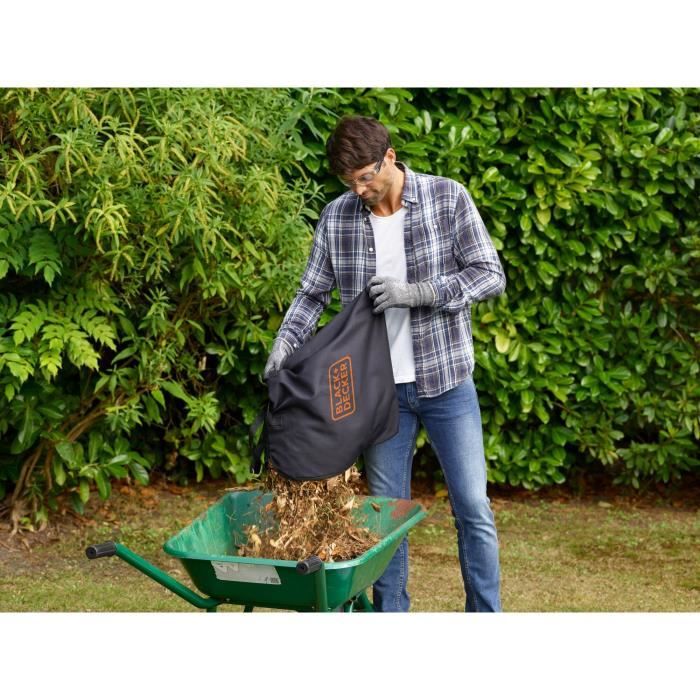 Aspirateur souffleur broyeur filaire BLACK+DECKER - BEBLV260-QS - 2600W - Sac 40L  - Systeme bi-tube