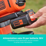 Aspirateur souffleur broyeur sans fil BLACK+DECKER - BCBLV3625L1-QW - 36V - Avec batterie 36 V - Sac 45L
