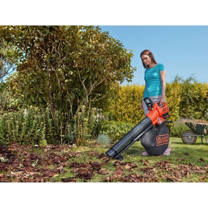 Aspirateur souffleur broyeur sans fil BLACK+DECKER - BCBLV3625L1-QW - 36V - Avec batterie 36 V - Sac 45L