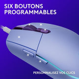 Souris gamer - Filaire - Logitech G - G203 - Lilas