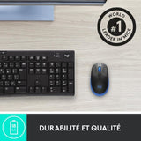 Souris sans fil ergonomique - Logitech - M190 - Bleu