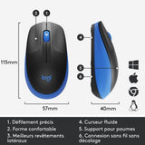 Souris - Sans fil - Logitech - M190 - Bleu