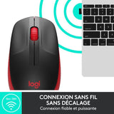 Souris - Sans fil - Logitech - M190 - Rouge
