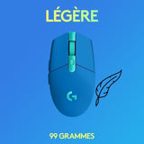 Souris gamer - Sans fil - Logitech G - G305 Lightspeed - Bleu