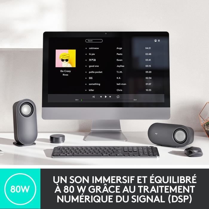 Enceinte PC Logitech Haut-parleurs PC Bluetooth Z407 USB