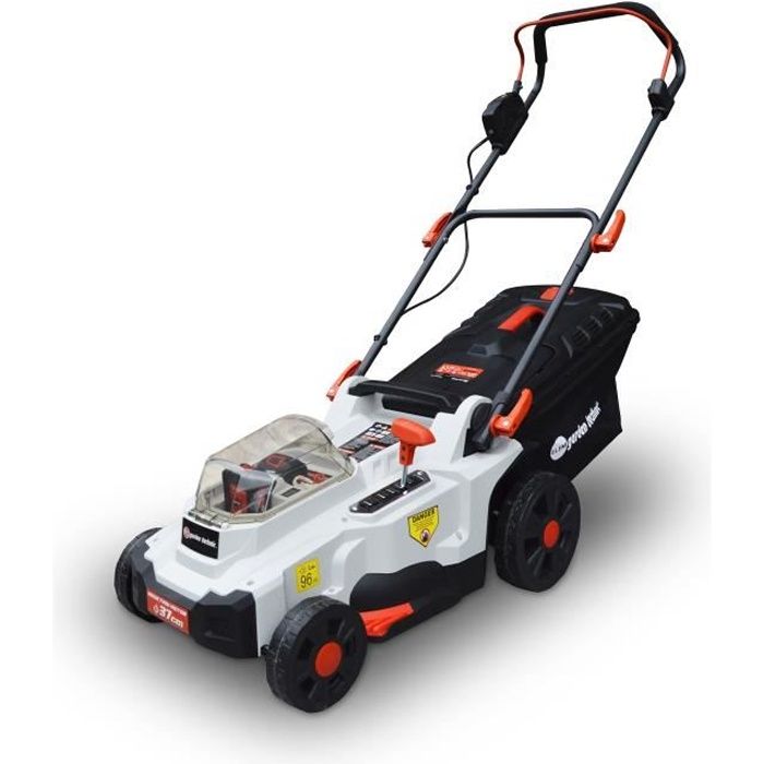 Tondeuse a batterie 37cm 40V - ELEM - TDE40V37-LI2BF - Fonction mulching - Moteur a induction