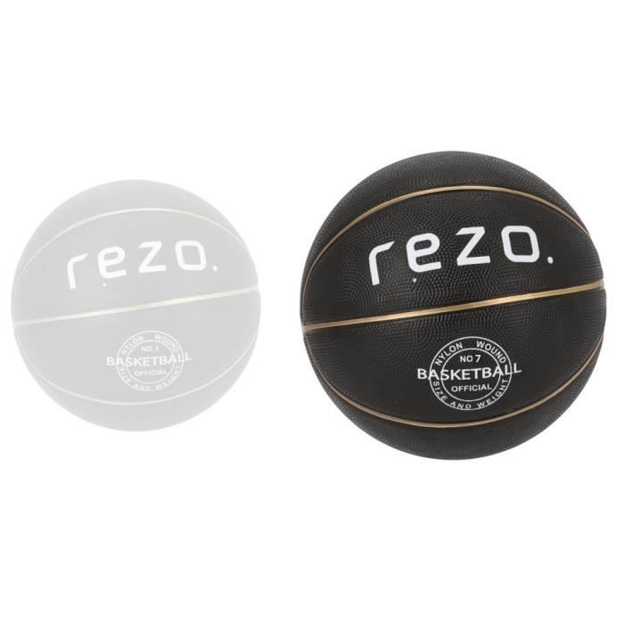 Ballon de basket - REZO - Caoutchouc - Taille 7 - Or - Prise ferme