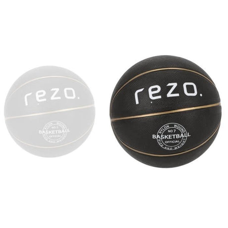 Ballon de basket - REZO - Caoutchouc - Taille 7 - Or - Prise ferme
