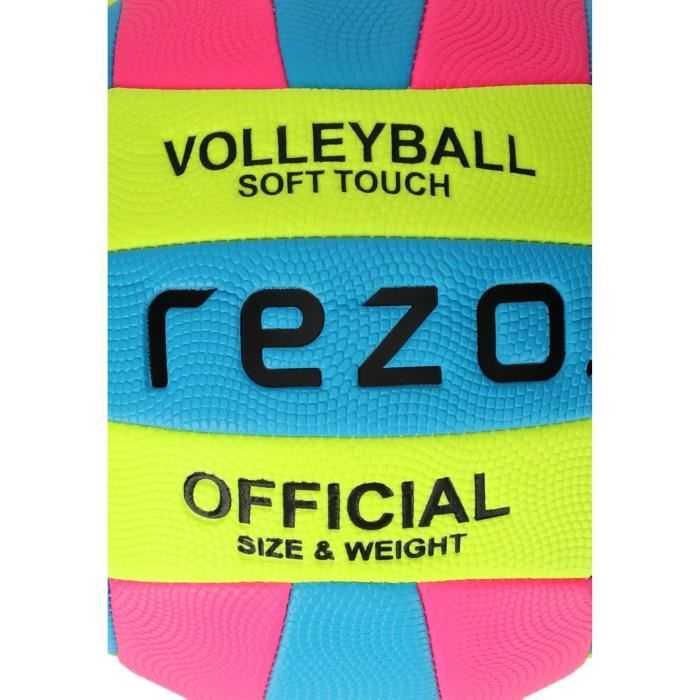 Ballon de volleyball - REZO - PVC - Contraste bicolore - Résistant et léger