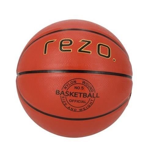 Ballon de basket - REZO - Caoutchouc - Taille 5 - Marron - Polyvalent