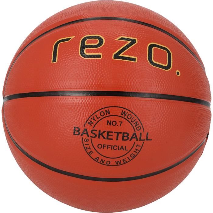 Ballon de basket - REZO - Caoutchouc - Taille 7 - Marron - Polyvalent