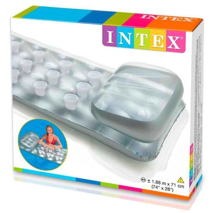 Tapis gonflable - Intex - Bouée - 90620 - Couleur gris - Couleur argent - Mixte