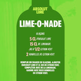 Absolut - Lime - Vodka aromatisée - 40,0% Vol. - 70cl