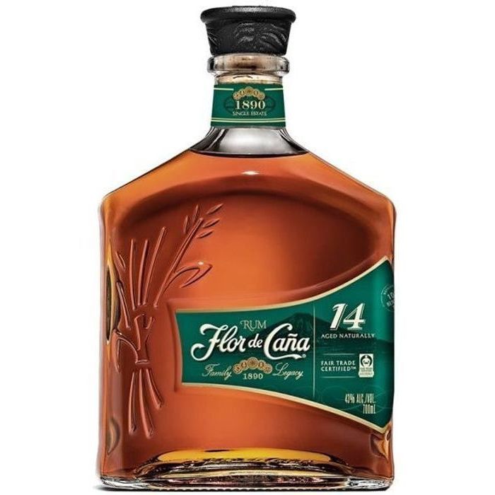 Flor de Caña - 14 ans - Rhum Vieux - Nicaragua - 43,0% Vol - 70cl avec etui