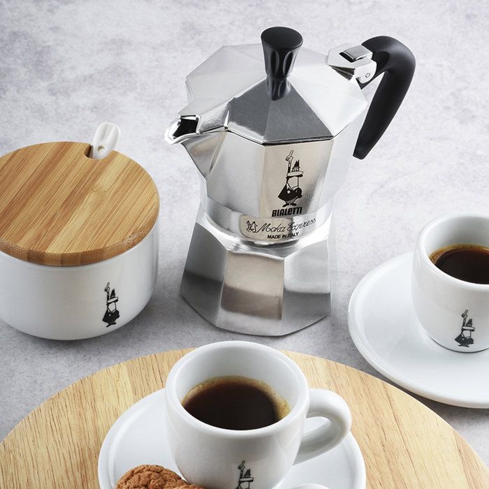 Cafetiere italienne - BIALETTI - La Mokina - Tous feux sauf induction - 1 tasse - 40 ml - Inox