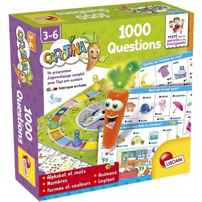Stylo parlant - CAROTINA - 1000 Questions, Fiches éducatives