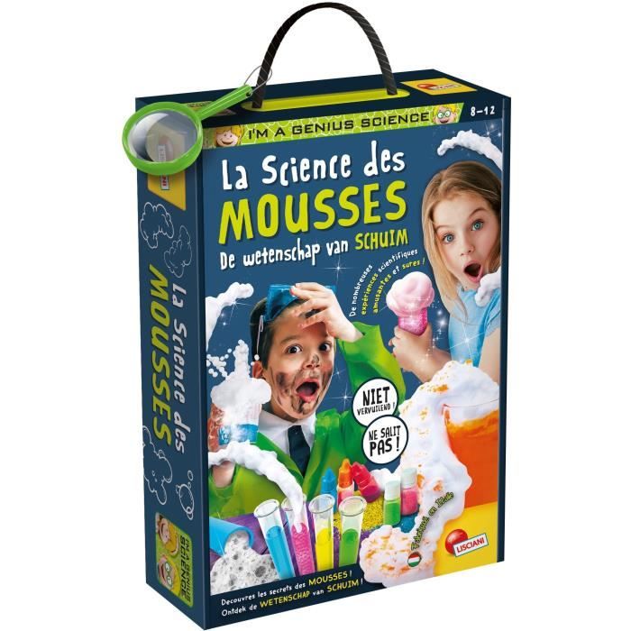 Laboratoire scientifique - LISCIANI - I'm a Genius - Science des mousses - Pistolet a mousse - 15 expériences ludiques