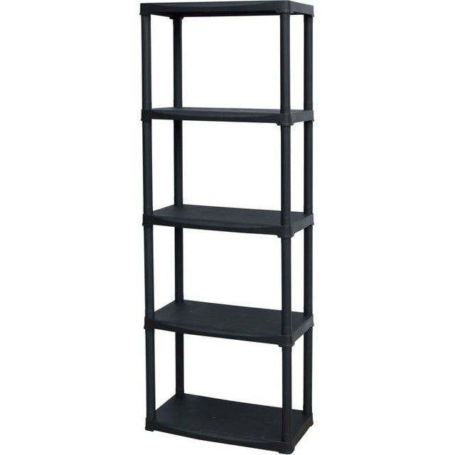 Etagere de rangement - TOOD - ETA 635 - 5 tablettes - Plastique - 60 x 30 x 176 cm - Noir